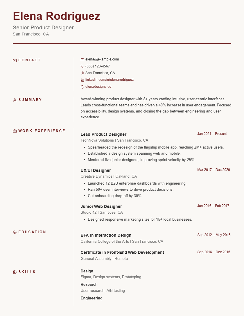 Maroon Elegant template