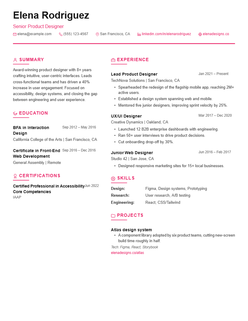 Pink Accent template